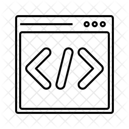 Coding Language Icon - Download in Line Style