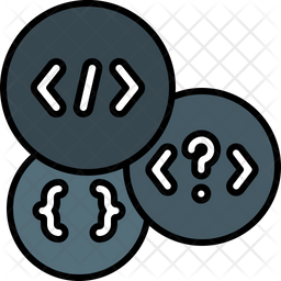 Coding Language Icon - Download in Colored Outline Style