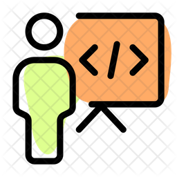 Coding Presentation Icon - Download in Dualtone Style
