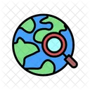 Coding Research Global Worldwide Icon