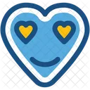 Coeur Amour Smiley Icon