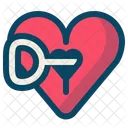 Coeur Cle Serrure Icon