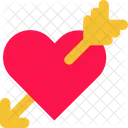 Coeur Fleche Saint Valentin Icône