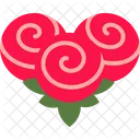 Coeur Roses Saint Valentin Icon