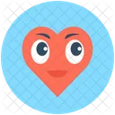 Coeur Amour Smiley Icon