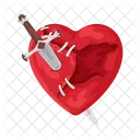 Coeur Brise Coeur Amour Icône