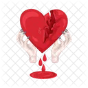 Coeur Brise Coeur Amour Icône