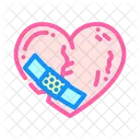 Coeur brisé  Icône