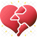 Coeur brisé  Icône