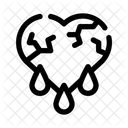 Coeur Brise En Colere Blesse Icône