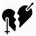 Coeur brisé  Icône