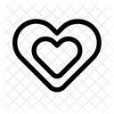 Coeur Coeur Double Icône