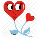 Coeur Fleur Romance Romantique Icon