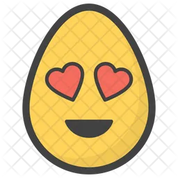 Oeuf de coeur Emoji Icône