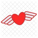 Coeur Volant Ailes Damour Amour Icon