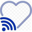 Coeur Wifi Amour Connexion Icône