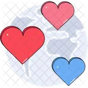 Coeurs Amour Coeur Icône