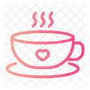 Coffee Love And Romance Valentines Day Icon