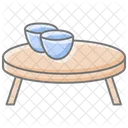 Coffee Table Awesome Lineal Color Icon Icon