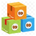 Coffee Packaging Boxes Icon