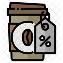 Coffee Price Tag Discount Icon