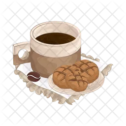 Coffee and cookie  Icon