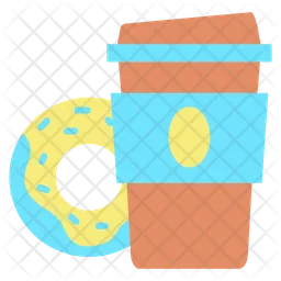 Coffee And Donut  Icon