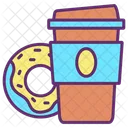 Icoffee Breverages Coffee Donut Icon
