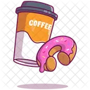 Coffee And Donut Coffee Cup Donut Icon