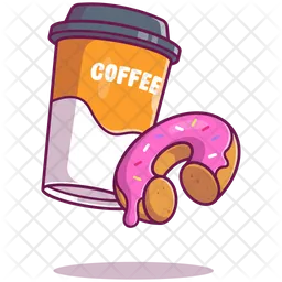 Coffee And Donut  Icon