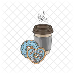 Coffee and donut  Icon