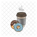 Coffee And Donut Coffee Donut Icône
