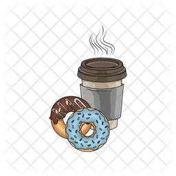 Coffee and donut  Icon