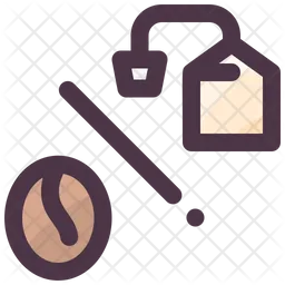 Coffee Bean And Teabag  Icon