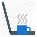 Coffee Break Work At Home Office Laptop Icon