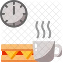 Break Coffee Sandwich Icon