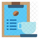 Clipboard Coffee Cup Menu Icon