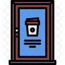 Coffee Cup Door Espresso Door Barista Door Icon