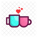 Coffee Cup Toasting  Icon