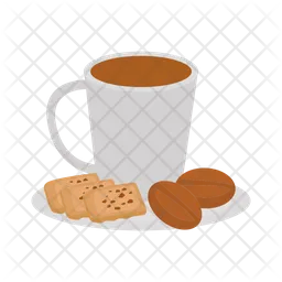 Coffee cup with cookie  Icon