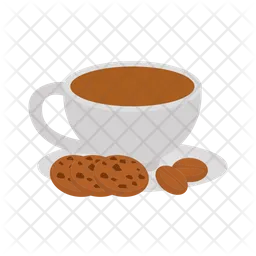 Coffee cup with cookie  Icon