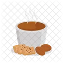 Coffee cup with cookie  Icon