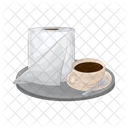 Coffee cup with tissue  Icon