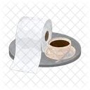 Coffee cup with tissue  Icon