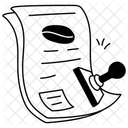 Coffee Dealing Document Icon