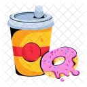 Coffee Donut Takeaway Coffee Confectionery Items Icon