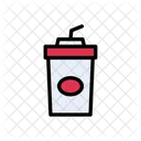 Drink Cold Straw Icon