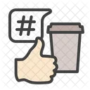 Coffee Hastag Like Hashtag Icon