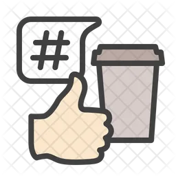 Coffee Hastag  Icon