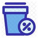 Coffee Shop Coffee Cup Discount Icon